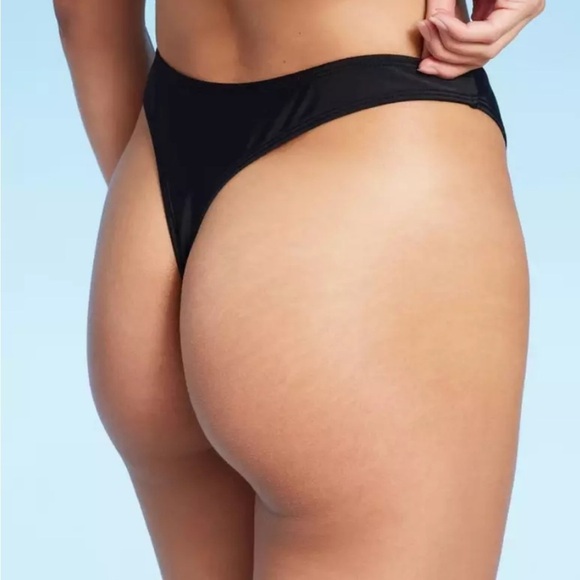 Wild Fable Scoop Front High Waist High Leg Cheeky Bikini Bottom NWOT LARGE - Picture 2 of 4